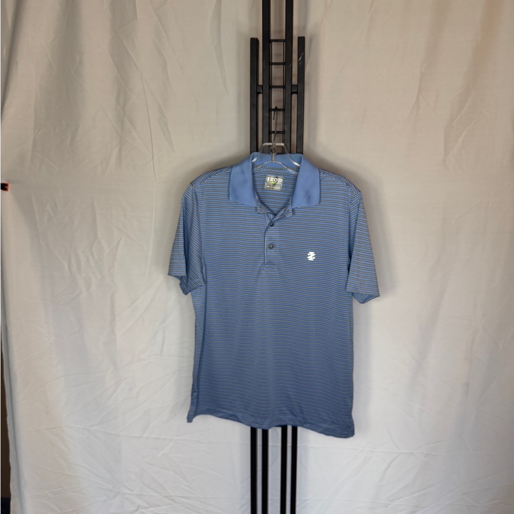 Izod Striped Blue Polo Shirt